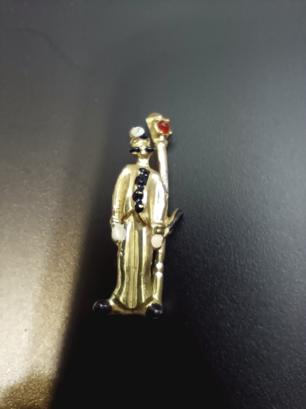 Vintage Figural Brooch/Pin. Traffic Cop Leaning On Lamppost